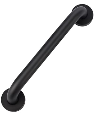 PromoHome Badkamer Handgreep 30 cm - Zwarte Antislip Wandbeugel voor Extra Steun
