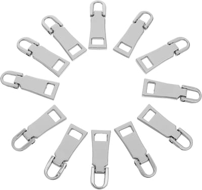 Ritsvervangers - Ritstrekkers - Kleding Repareren - Anti-blokkeer Ontwerp - 12 Stuks - Zilver
