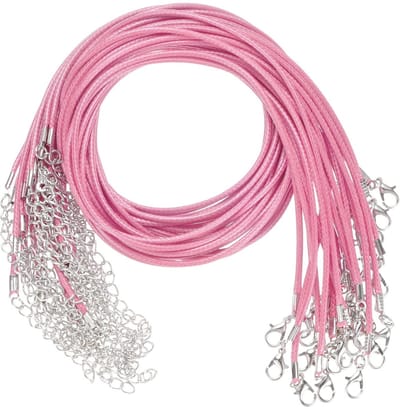 METERXITY 25 stuks 45,7 cm gewaxt kettingskoord, armbandkoord met kreeft gesp 2 mm bulk ketting touw touw voor hangers, armbanden, sieraden maken benodigdheden, doe-het-zelf kralen benodigdheden