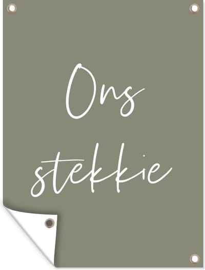 Tuinposter - Tuin - Gezin - Quotes - Tuindecoratie - 60x80 cm - Tuinschilderij - Schuttingposter - Tuindoek
