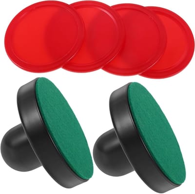 Airhockey Accessoires Set - Pushers Pucks - Gezinsentertainment - Duurzaam ABS Materiaal - 9 x 9 x 6.5 cm - Donkerblauw