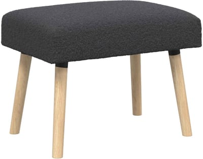 vidaXL - Bank - Effen - Donkergrijs - 60 - x - 40 - x - 45 - cm - Bouclé