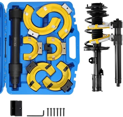 Allero Veercompressor Set - Veercompressoren - Inclusief Draagkoffer - Spiraalcompressor - 3 Verwisselbare Yokes - Krachtig