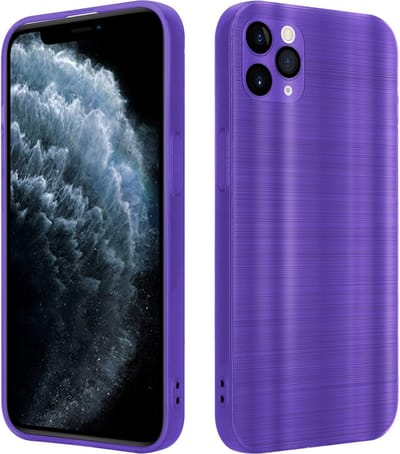 Cadorabo Hoesje geschikt voor Apple iPhone 11 PRO MAX in Brushed Paars - Beschermhoes Case Cover van flexibel TPU silicone in Brushed design