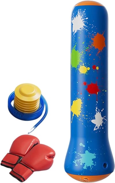 Opblaasbare bokszak - Trainingszak kinderen - Actief spel - Snelle rebound technologie - 120 cm hoog - Meerkleurig