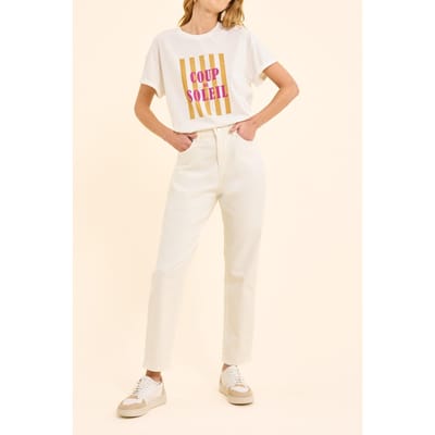 ICode Off-white Boyfit Jeans Elise Off-white Maat: W24 | Pantalons Outlet | Dames | Wit