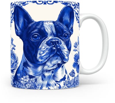 Mok French Bulldog Beker voor koffie of tas voor thee, cadeau voor dierenliefhebbers, moeder, vader, collega, vriend, vriendin, kantoor, opa, oma, hond, kerst, sinterklaas, verjaardag