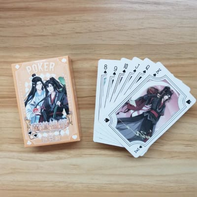 Jeu de société Cartes Cosplay Anime Mo Dao Zu Shi Lan Wangji Wei Wuxian Grand Maître de la Démone Couverture Rigide Poker Jouet Cadeau Avec Boîte white