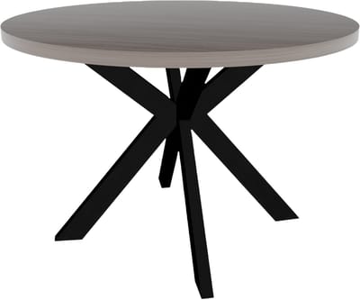 Eettafel rond melamine 120cm Sanne grijs ronde tafel
