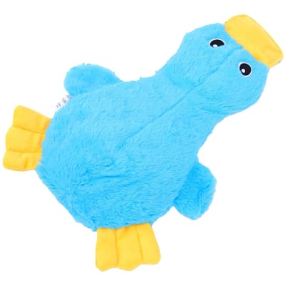 Hondenspeelgoed Eend Schattig Interactief Pluche Piepend Puppy Tanden Kauwspeelgoed voor Thuis Buiten Blue