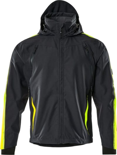 Mascot Hardwear Shell jas 15001-222 - Zwart/hi-vis geel - L