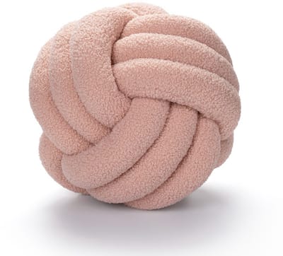 Daity 1 stuk - geknoopt bolkussen - handgeweven geknoopt bolkussen - lamsvachtkussen - bankkussen - bedkussen - 22cm