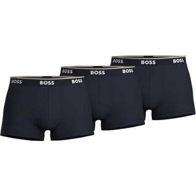 Boss Heren Bodywear Logo Boxershorts (Set van 3) (Blauw)