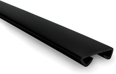 PVC leuning profiel - Kunststof trapleuning - Trappenhuis afwerking - Flexibel thermoplastisch materiaal - 40 x 8 mm - Zwart