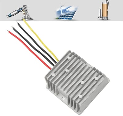 Dailygoody - DC Naar DC Opvoermodule - Boostspanningsomvormer - Aluminium Omhulsel - Voertuigen - Stroomomvormer - 15A