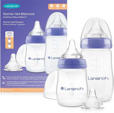 Lansinoh - NaturalWave - Spenen en Babyflesjes Starterset 76320 - Kunststof