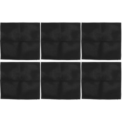 6 Stuks Kruissteekstof Geweven Gaas 11CT M Raster 3-draads Draadstof DIY Tapijt Gereedschap Zwart 027 black