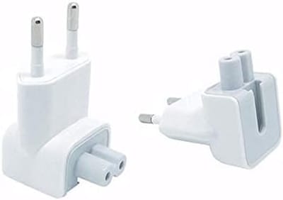 Geschikt voor Apple Producten 2 Stuks US-naar-Europa Plug Converter – Reizen Oplader Adapter, EU Connector Duck Head Geschikt voor MacBook Mac Pro MBA Retina MagSafe iPhone iPad Tablet