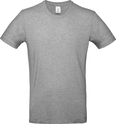 B&C Exact 190 T-Shirt - Ronde Hals - Unisex - Sport Grijs - Extra Small