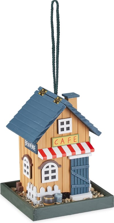 Hangend vogelvoederhuisje - voederhuisje hout - vogelhuisje tuinvogels - balkon