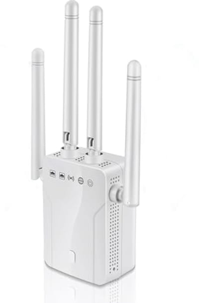 Krachtige wifi-repeater, wifi-versterker 300 Mbps 2,4 GHz draadloze extender netwerksignaalversterker hebben AP/RP en WPS functie, compatibel met alle internetboxen