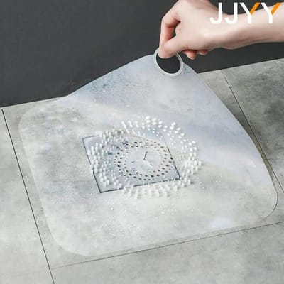 JJYY Siliconen Anti-blokkerende Haarvanger Haarstopper Pad Douche Vloer Afvoerdeksels Gootsteenzeef Filter Badkamer Keuken wit