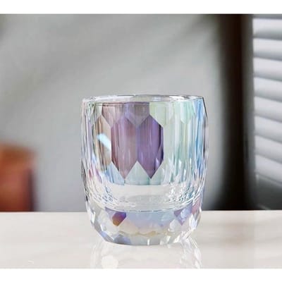 Verre à Whisky Ancien Coupe Diamant Cristal Luxe Abordable Verre à Liqueur Vin Coupe Vodka Verres à Eau Collection Cadeau 210ml white
