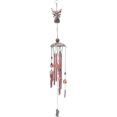 IJzeren Windgong Buitendecoratie Vintage Modieuze Tuin Hangende Windbel voor Takken Terras Angel gray
