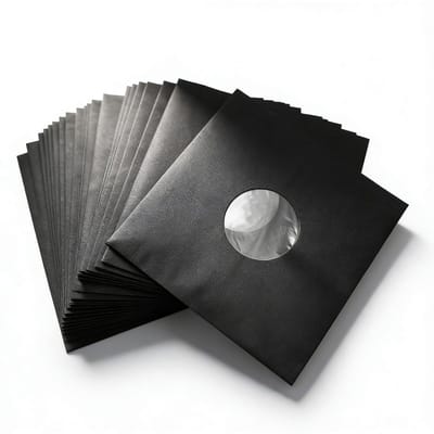 Dailygoody - Vinyl Record Covers - 20 Stuks - Sterk en Antistatisch - 12 Inch - 350Gsm Karton - Bescherming voor Platen - Voor Vinylverzamelaars - Zwa