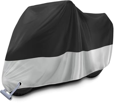 Motorafdekzeil, outdoor, 190T waterdicht, winterbestendig, stofdicht, uv-bescherming, met slotgat, winddichte gesp, XXL, 245 cm x 105 cm x 125 cm