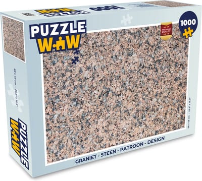Puzzel Graniet - Steen - Patroon - Design - Bruin - Grijs - Legpuzzel - Puzzel 1000 stukjes volwassenen