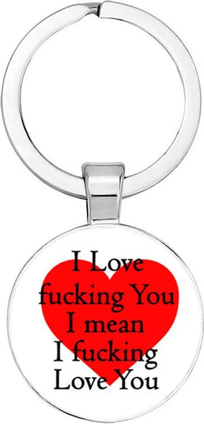 Akyol - I love fucking you i mean i fucking love you Sleutelhanger - Liefde - Partner - Leuk kado voor je partner om te geven - 2,5 x 2,5 CM