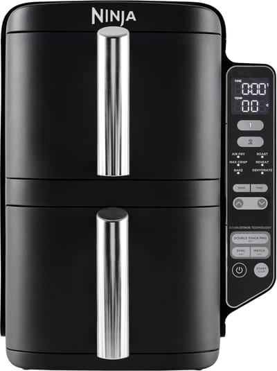 Verticale Friteuse met Dubbele Lades en 6 Kookfuncties, 7,6 Liter Inhoud, Energiesparend Design