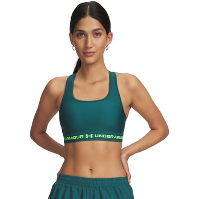 Under Armour Crossback Sportbeha Met Medium Impact Groen XS Vrouw