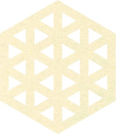 Design Hexagon vilt onderzetters - Creme - 6 stuks - ø 10 cm - Tafeldecoratie - Abstract - Glas onderzetter - Cadeau - Woondecoratie - Tafelbescherming - Onderzetters voor glazen - Keukenbenodigdheden - Woonaccessoires - Tafelaccessoires