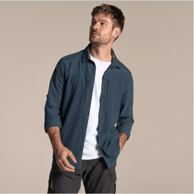 Craghoppers NosiLife Pro LS Shirt Heren (Maat - XXL, Kleur - Blue stone)