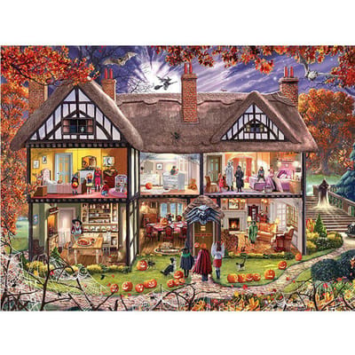 5D Diy Diamant Schilderij Cartoon Volledige Ronde Halloween Huis Diamant Borduren Ronde Kruissteek 20X30CM