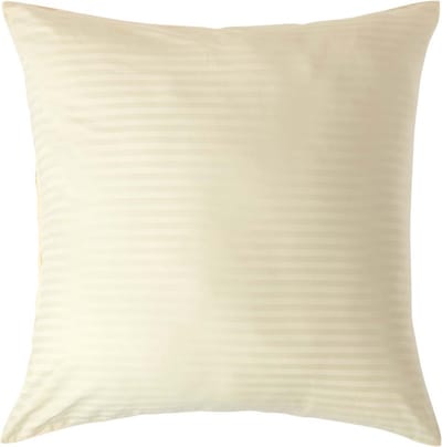 Homescapes Satijn Streep Katoen Kussensloop 80x80 cm – Geel – 100% Egyptisch Katoen – Draaddichtheid 330