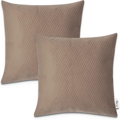 Kussensloop Chino bruin 45x45 cm, 2 stuks