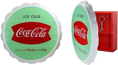 Coca-Cola Wood Contour Flessendop Sleutelkastje