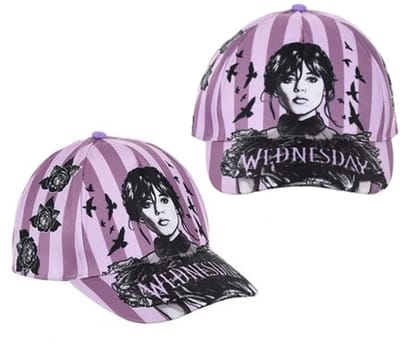 Wednesday Pet - 54 cm - Kinderpet - Baseball cap - 1 stuk - Voor kinderen - Wednesday Raven uitvoering