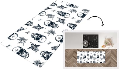 Keukenloper - Loper keuken - Tieners - Skull - Bloemen - Patronen - 120x50 cm - Keukenloper vinyl