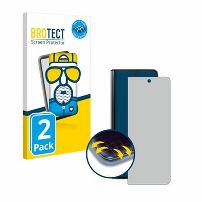 BROTECT - Screenprotector voor Samsung Galaxy Z Fold 5 - Folie Beschermfolie matte volledig dekking 2 Stuks