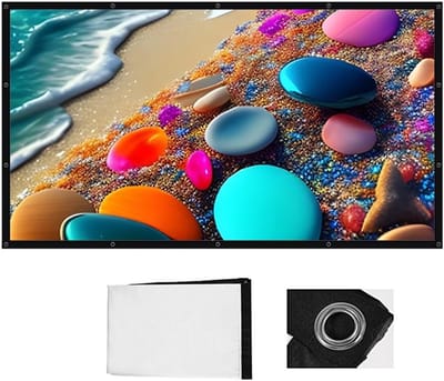 Projectiescherm - Beamer Scherm - Thuisbioscoop Buiten - Opvouwbaar Anti Rimpel - 150 Inch 16:9 - Wit