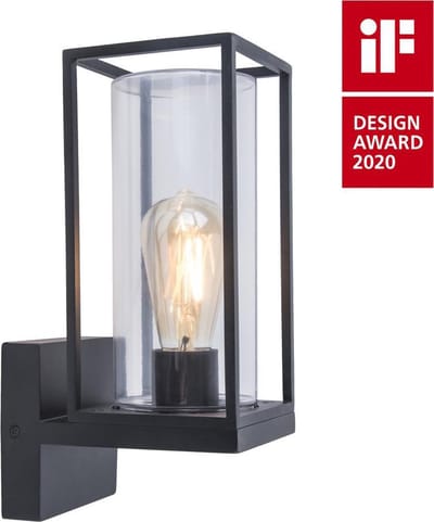 LUTEC Flair - Wandlantaarn Armatuur voor Buiten in Cottage Stijl - Mat Zwart
