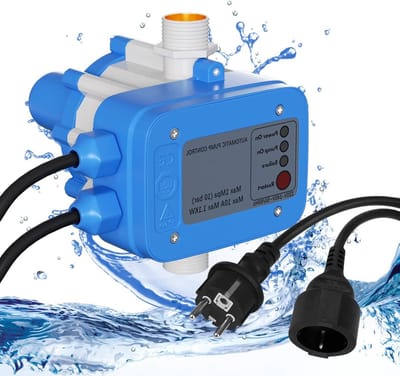 Druk Schakelaar - Pompschakelaar Waterpomp - Constante Waterdruk - Automatische Aan/Uit - 10 bar - Blauw