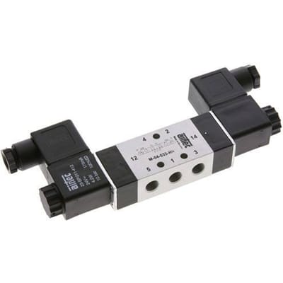 5/3 G1/8'' Middenuitlaat Magneetventiel 230V AC 3-10bar/42-140psi Airtec