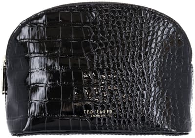 Ted Baker toilettas Nicco Croc Effect Washbag Black zwart