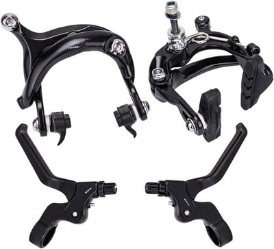 Fiets Remklauw Set - Vouwfiets Onderdelen - Veilig Fietsen - Aluminium C Remschoenen - 22.2 mm - Zwart
