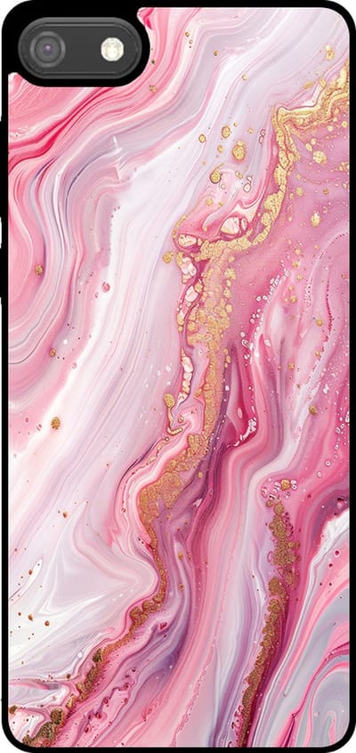 Smartphonica Telefoonhoesje Geschikt voor Huawei Y5 (2018) met marmer opdruk - TPU backcover case marble design - Roze geschikt voor Huawei Y5 (2018)